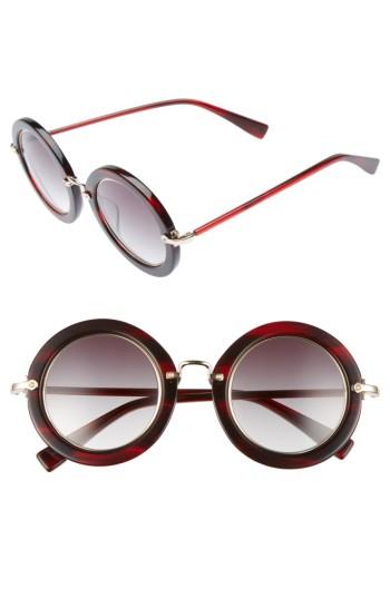 Women's Derek Lam Madison 46mm Round Sunglasses - Red Feather