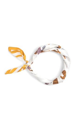 Women's J.crew Tiger Print Italian Silk Scarf, Size - Ivory