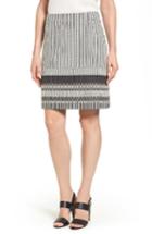 Women's Boss Vemala Stripe Boucle Suit Skirt R - Grey