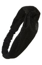 Tasha Metallic Head Wrap, Size - Black