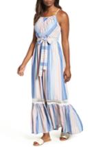 Women's Everleigh Tie Waist Cotton Maxi Dress - Blue