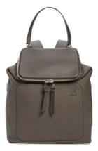Men's Loewe Goya Plaid Calfskin Leather Backpack - Grey