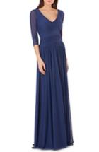 Women's Js Collections Surplice Drop Waist Gown - Blue
