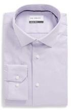 Men's Calibrate Trim Fit Non-iron Stretch Dress Shirt .5 32/33 - Purple