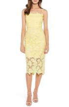Women's Bardot Sunshine Lace Sheath Dress - Yellow