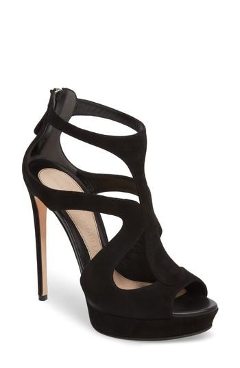 Women's Alexander Mcqueen Cage Platform Sandal Us / 35eu - Black