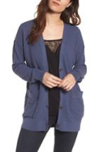 Women's Hinge Pointelle Cardigan Sweater - Blue