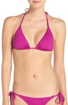 Women's Becca 'color Code' Triangle Bikini Top, Size D - Purple