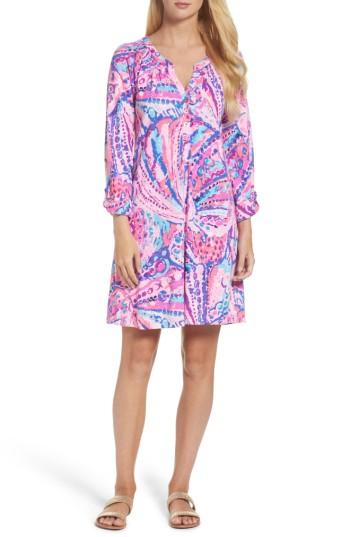 Women's Lilly Pulitzer Essie Roll Sleeve Shift Dress