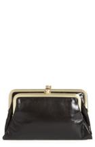 Women's Hobo Suzette Calfskin Leather Wallet - Black