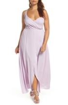 Women's Leith Faux Wrap Maxi Dress, Size - Purple