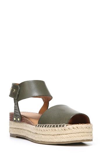 Women's Sarto By Franco Sarto Oak Platform Wedge Espadrille M - Green