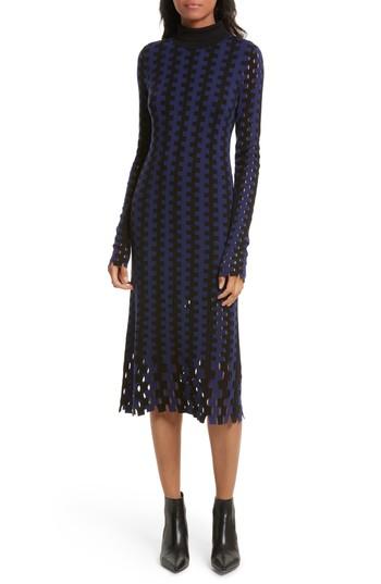 Women's Diane Von Furstenberg Turtleneck Merino Wool Midi Dress - Black