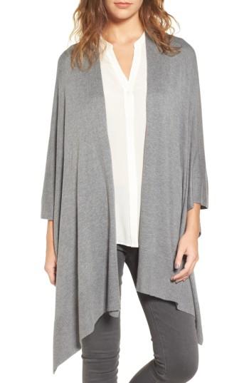 Women's Nordstrom Knit Poncho, Size - Blue