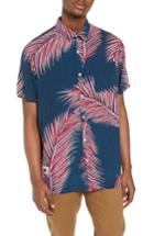 Men's Lira Clothing Giant Palms Woven Shirt - Blue
