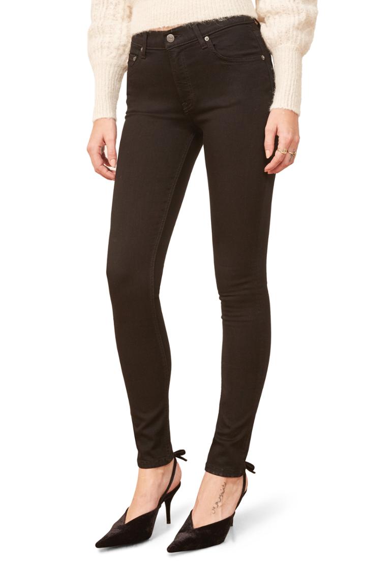 Women's Reformation Classic Skinny Jeans - Black
