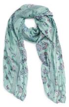 Women's Hinge Kaleidoscope Bloom Lace Inset Scarf, Size - Blue/green