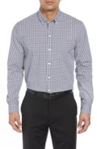 Men's Cutter & Buck Regular Fit Gingham Non-iron Sport Shirt - Blue