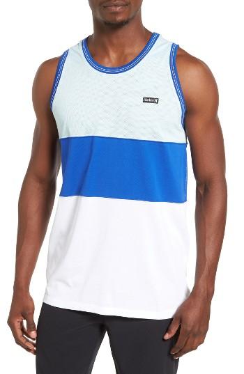 Men's Hurley Third Colorblock Dri-fit Tank - White