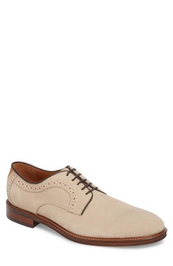 Men's Johnston & Murphy Warner Plain Toe Derby .5 M - Beige