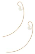 Women's Mizuki Sea Of Beauty Pearl Curved Threader Earrings