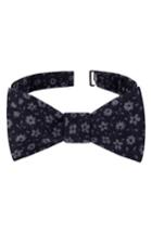 Men's Ted Baker London Floral Wool Bow Tie, Size - Blue