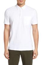 Men's Good Man Brand Peach Slub Jersey Polo - White