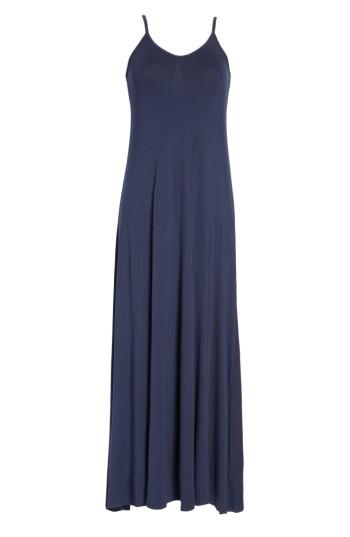 Petite Women's Loveappella Maxi Dress, Size P - Blue