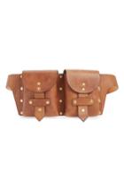 Tory Burch Studded Leather Belt Bag - Brown
