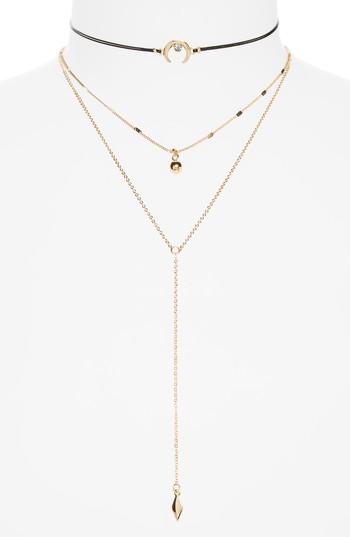 Women's Topshop Horn Ball Multistrand Necklace