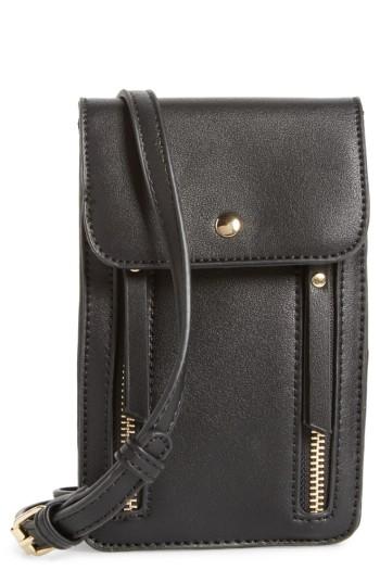 Bp. Zipper Phone Crossbody Bag - Black