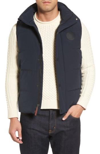 Men's Ugg Water-resistant Down Vest, Size - Blue