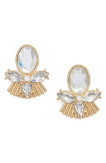 Women's Bp. Crystal Fan Stud Earrings