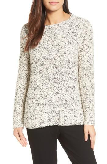 Women's Eileen Fisher Marled Organic Cotton Sweater - Ivory