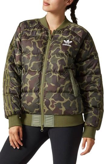 Women's Adidas Originals By Pharrell Williams Hu Hiking Camo Jacket - Green