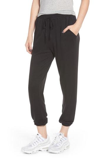 Women's Good Luck Gem Knit Jogger Pants - Black