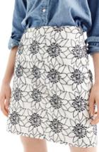 Women's J.crew Embroidered Floral Miniskirt - Ivory