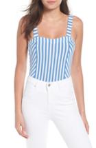Women's Bp. Stripe Bodysuit, Size - Blue