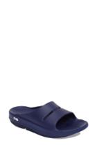 Women's Oofos Ooahh Slide Sandal M - Blue