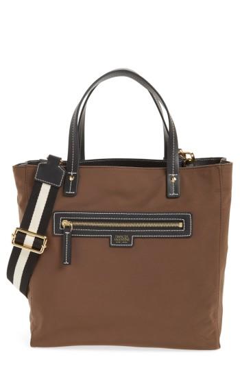 Frances Valentine Nylon Convertible Tote - Brown