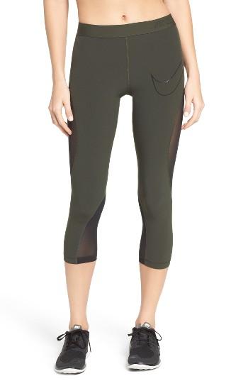 Women's Nike Hypercool Capris - Green