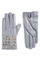 Women's Valentino Garavani Rockstud Leather Gloves - Beige
