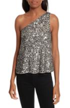 Women's Joie Hedra One-shoulder Sequin Top - Metallic