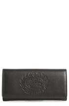Women's Burberry Crest Embossed Leather Clutch - Black