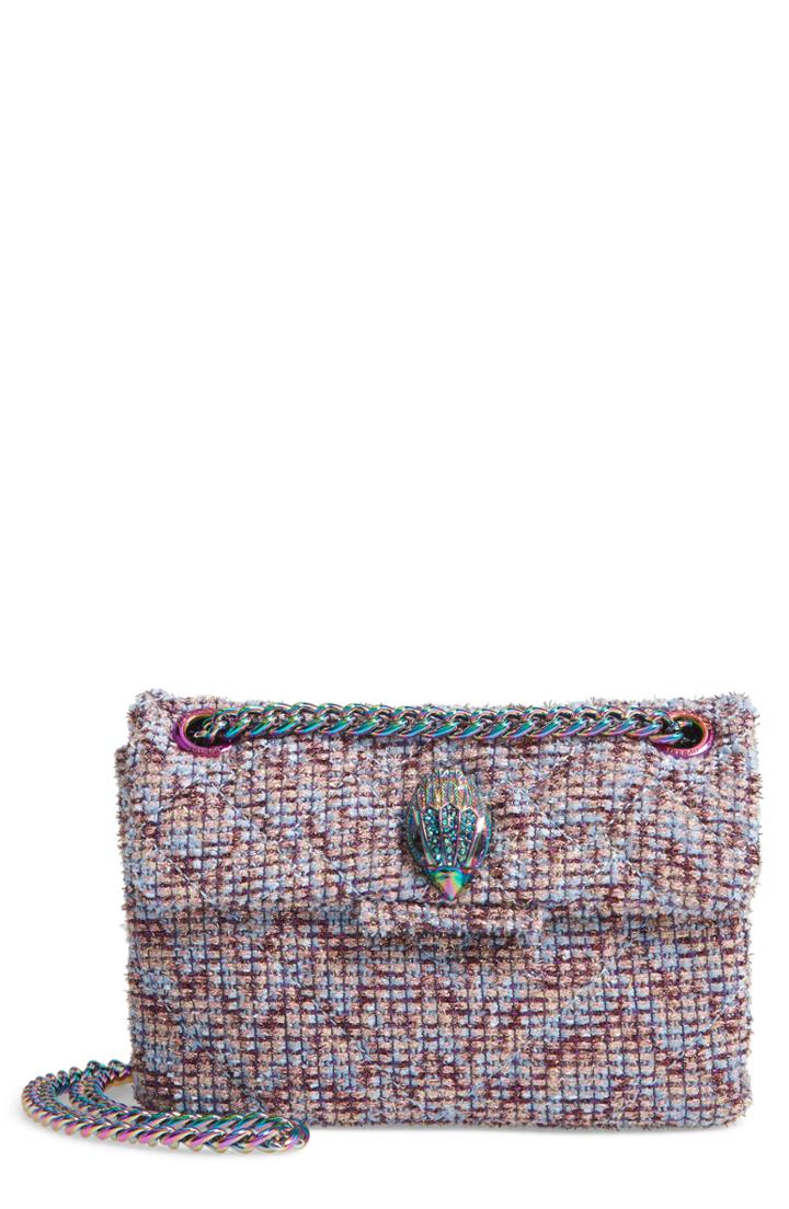 Kurt Geiger London Mini Kensington Tweed Crossbody Bag - Pink