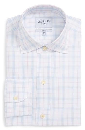 Men's Ledbury Lymann Trim Fit Plaid Dress Shirt