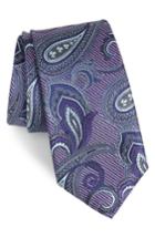 Men's Nordstrom Men's Shop Palisades Paisley Silk Tie, Size - Purple