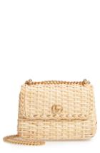 Gucci Linea Cestino Glazed Wicker Mini Shoulder Bag - Beige