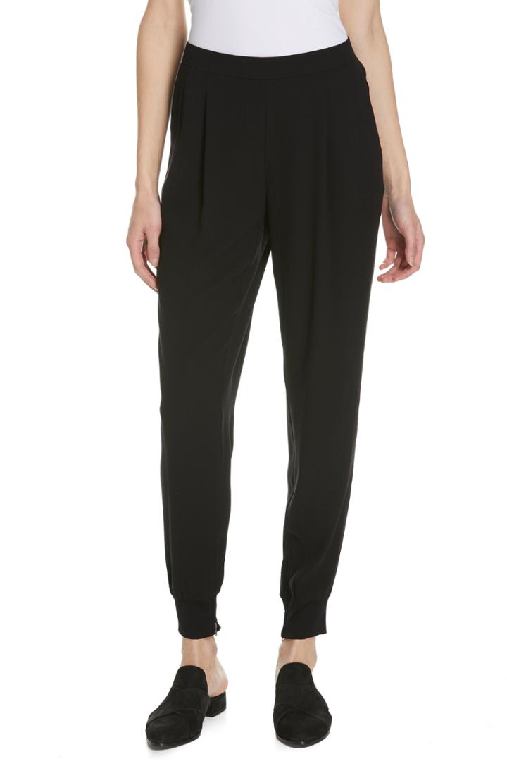 Women's Eileen Fisher Slouchy Silk Ankle Pants