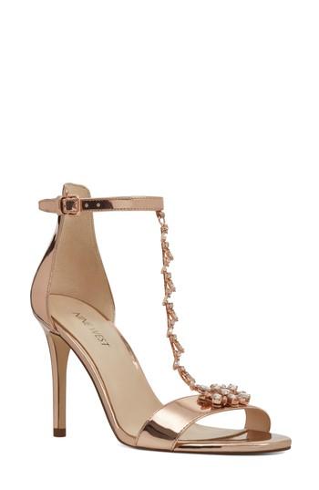 Women's Nine West Mimosana T-strap Sandal M - Pink